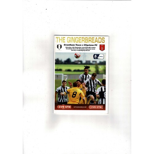 Grantham v Clipstone FA Cup Football Programme 2014/15