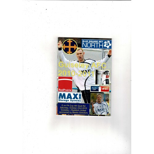 Guiseley v Redditch United FA Cup Football Programme 2010/11