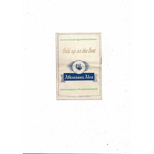 1950/51 Birmingham City v Brentford Football Programme