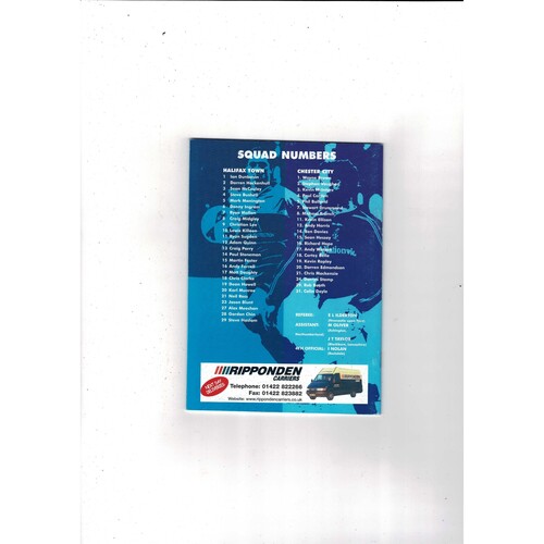 Halifax Town v Chester City FA Cup Football Programme 2004/05