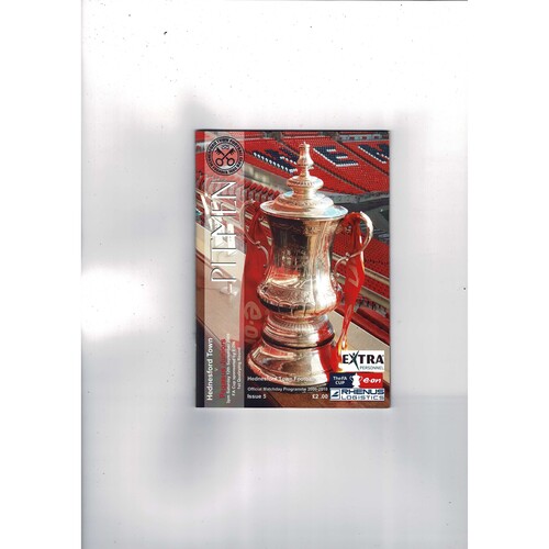 Hednesford Town v Pegasus Juniors FA Cup Football Programme 2009/10