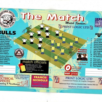 Hereford United v Colchester United FA Cup Replay Football Programme 1997/98