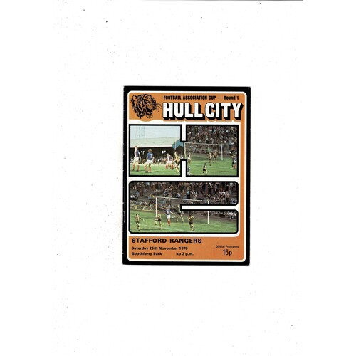 Hull City v Stafford Rangers FA Cup Football Programme 1978/79