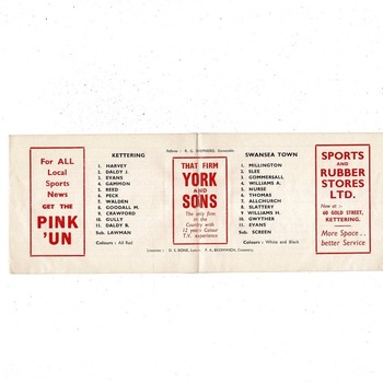 Kettering Town v Swansea Town FA Cup Football Programme 1969/70