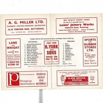 Kettering Town v Walsall FA Cup Football Programme 1972/73