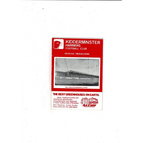 Kidderminster Harriers v Blackburn Rovers FA Cup Football Programme 1979/80