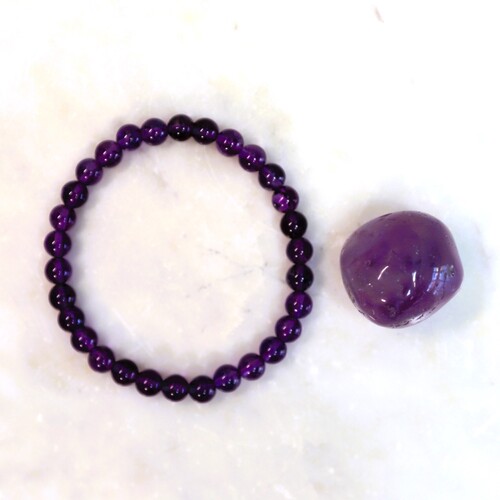 Amethyst Beaded Bracelet