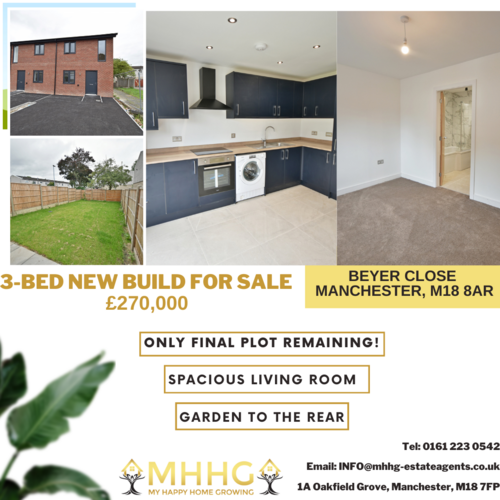 3 Bedroom New Build for sale, FINAL PLOT REMAINING!