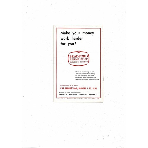 1967/68 Bradford Park Avenue v Barnsley Football Programme