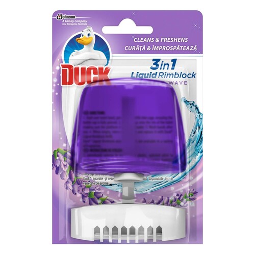 Duck Active 3in1 Toilet Liquid Rimblock Purple Wave 55ml