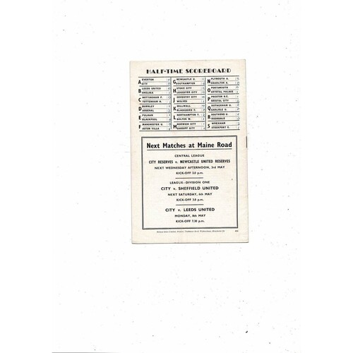1967 Enfield v Skelmersdale United Amateur Cup Final Replay Football Programme @ Man City