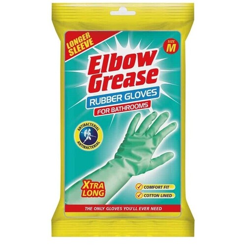 Elbow Grease Anti Bacterial Rubber Gloves Medium