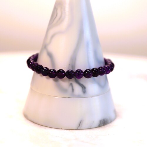 Amethyst Beaded Bracelet