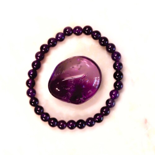 Amethyst Beaded Bracelet