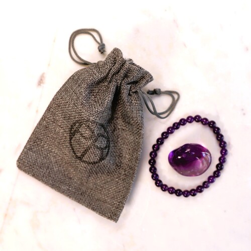 Amethyst Beaded Bracelet