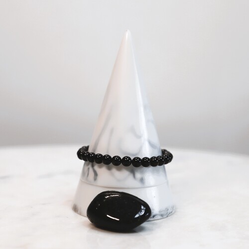 Black Tourmaline Beaded Bracelet