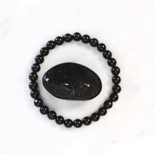 Black Tourmaline Beaded Bracelet