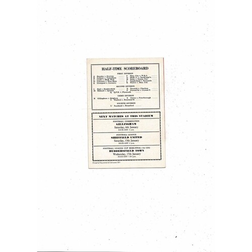 1967/68 Arsenal v Chelsea Football Programme