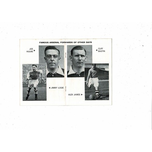 1967/68 Arsenal v Manchester United Football Programme