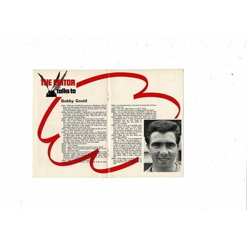 1967/68 Arsenal v Newcastle United Football Programme