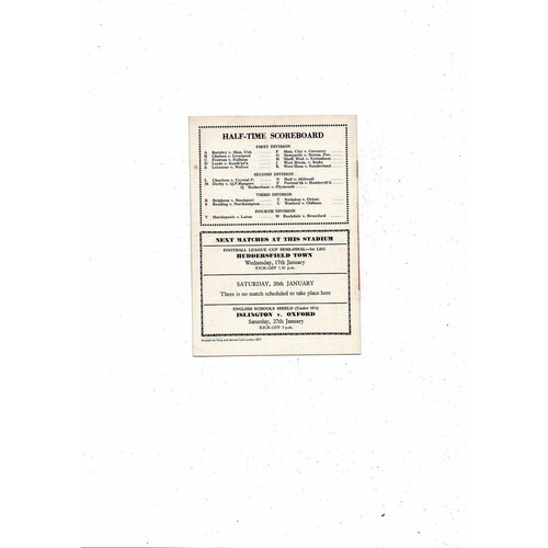 1967/68 Arsenal v Sheffield United Football Programme