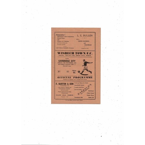 Wisbech Town Football Programme