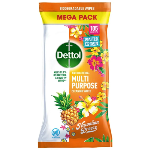 Dettol Wipes Biodegradable Multi Purpose Hawaiian Breeze 105's