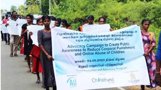 சிறுவர் மீதான வன்முறைகளை எதிர்த்து முல்லைத்தீவில் விழிப்புணர்வு பேரணி