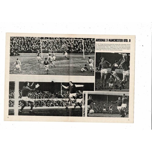 1968/69 Arsenal v Cardiff City FA Cup Replay Football Programme