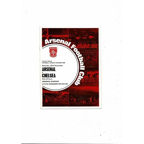 1968/69 Arsenal v Chelsea Football Programme