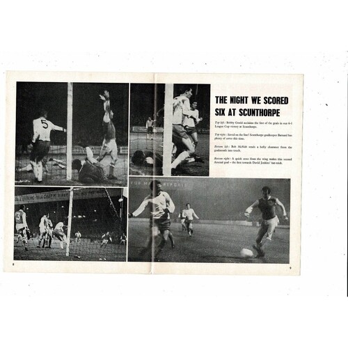 1968/69 Arsenal v Coventry City Football Programme