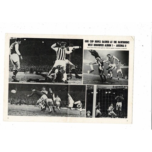 1968/69 Arsenal v Ipswich Town Football Programme