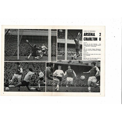 1968/69 Arsenal v Nottingham Forest Football Programme