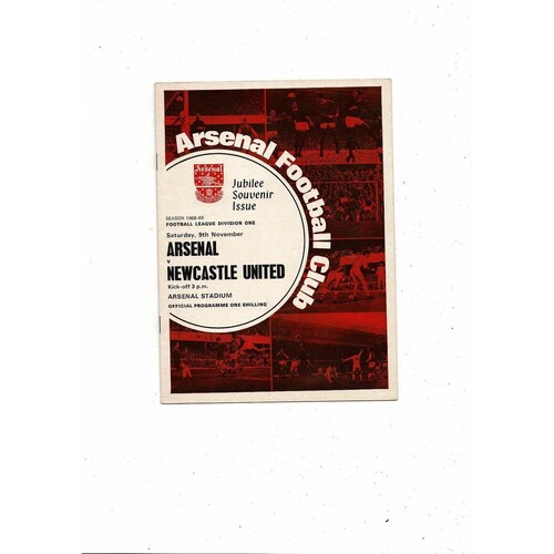 1968/69 Arsenal v Newcastle United Football Programme