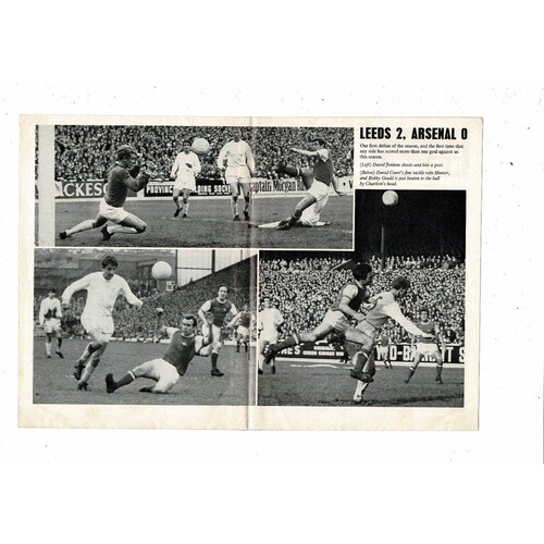 1968/69 Arsenal v Sunderland Football Programme