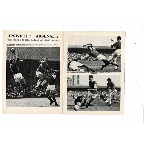 1968/69 Arsenal v Sunderland League Cup Football Programme