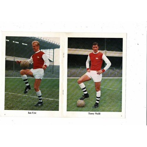1968/69 Arsenal v Tottenham Hotspur Football Programme