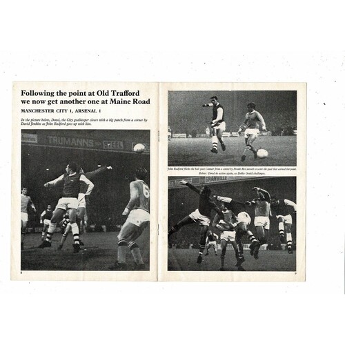 1968/69 Arsenal v West Ham United Football Programme