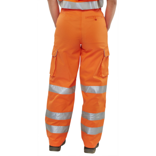 Ladies Rail Spec Trousers Orange