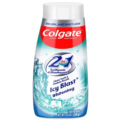 Colgate 2-In-1 Toothpaste & Mouthwash Icy Blast Whitening 100ml