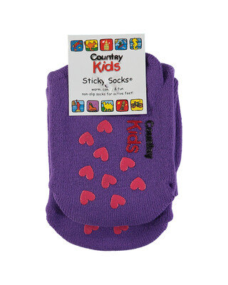 Sticky Slipper Sock Purple  12-3.5 9-11years