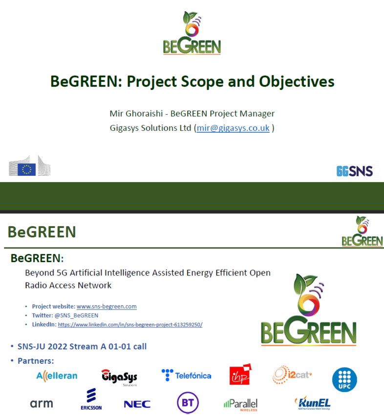 SNS Lunchtime Webinar on BeGREEN Introduction