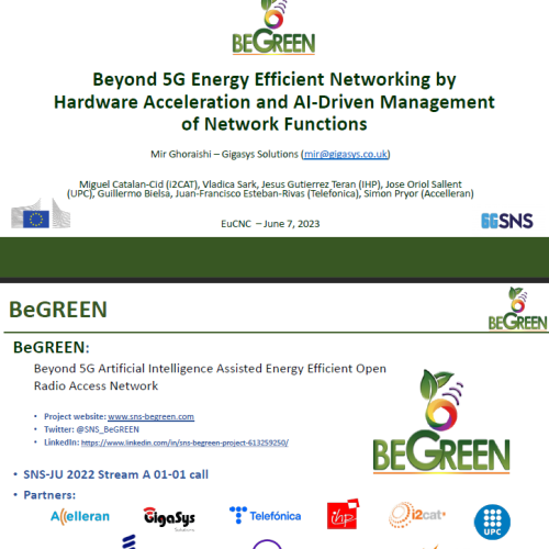 BeGREEN Architecture Paper in EuCNC 2023