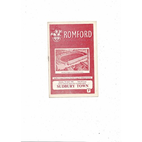 Romford Home Football Programmes