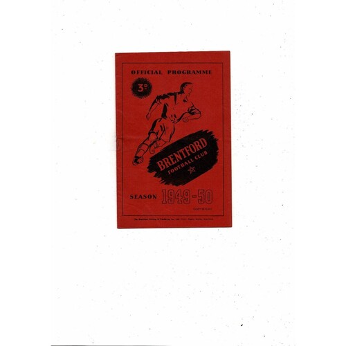1949/50 Brentford v Chesterfield Football Programme