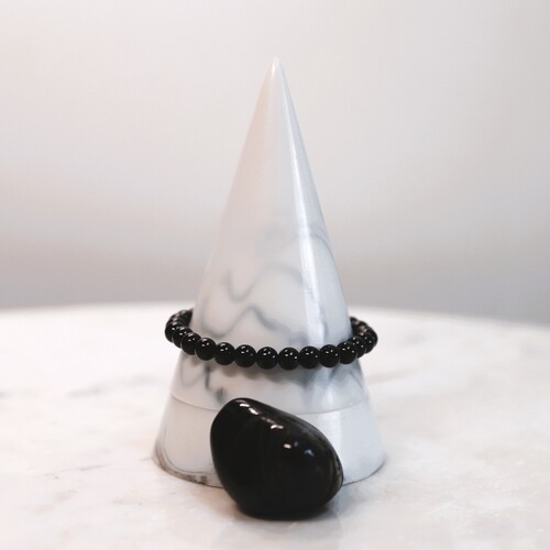 Black Tourmaline Beaded Bracelet
