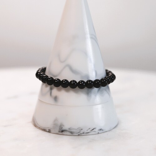 Black Tourmaline Beaded Bracelet