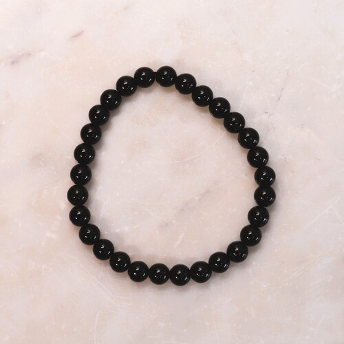 Black Tourmaline Beaded Bracelet