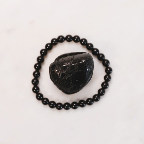 Black Tourmaline Beaded Bracelet