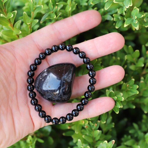 Black Tourmaline Beaded Bracelet